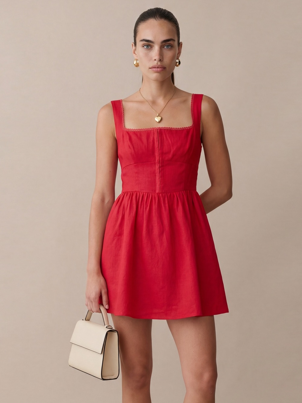 NWT Few Moda Irene Lace Corset Mini Dress size 8 Red o.p.t. Tibi